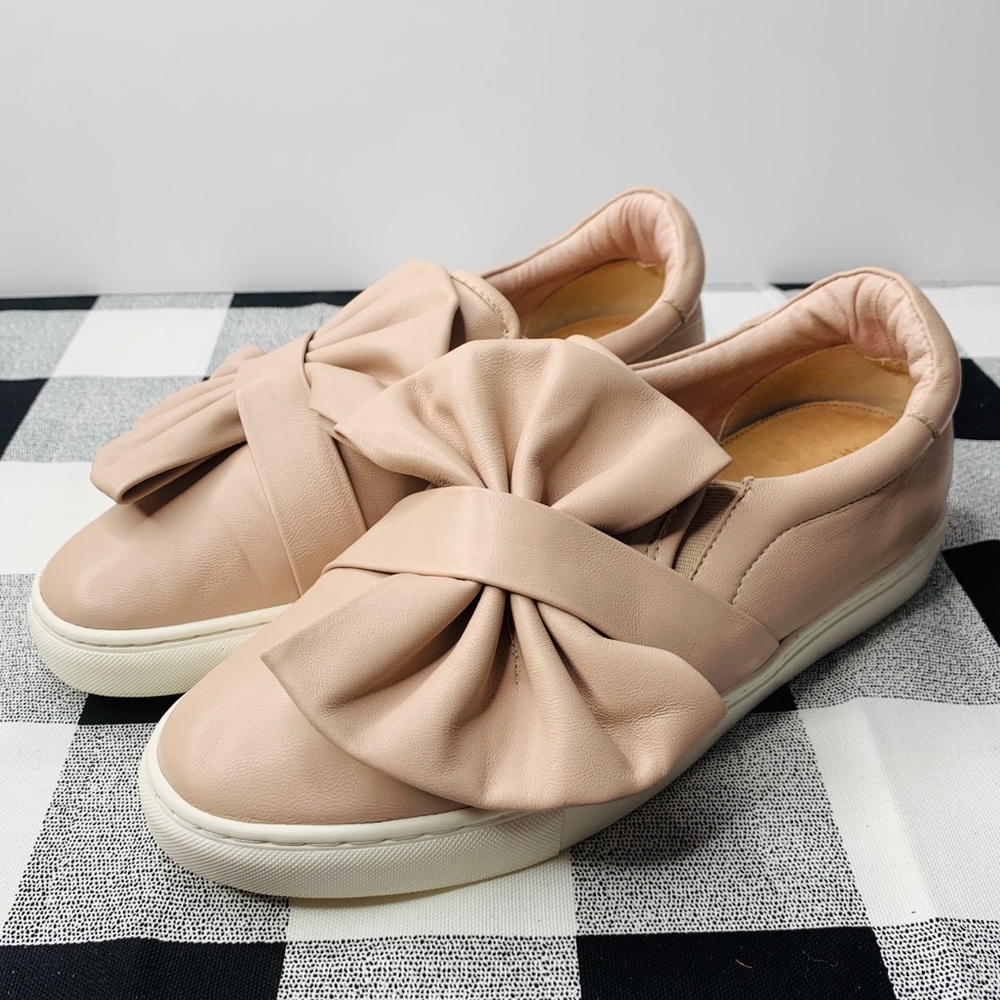 HALOGEN Mika Dusty Pink Bow Detail Slip On Sneaker